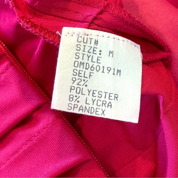 Tadashi Collection bodycon knee-length dress all-over pleats raspberry pink Med - Picture 7 of 9